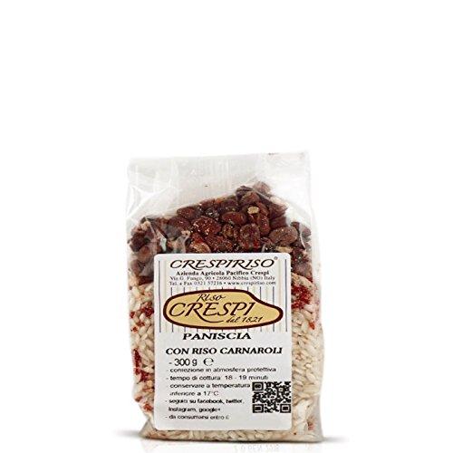 Crespiriso - Risotto Pronto Paniscia Novarese 300g - Autentico Gusto Tradizionale con Riso Carnaroli, Fagioli e Salsiccia