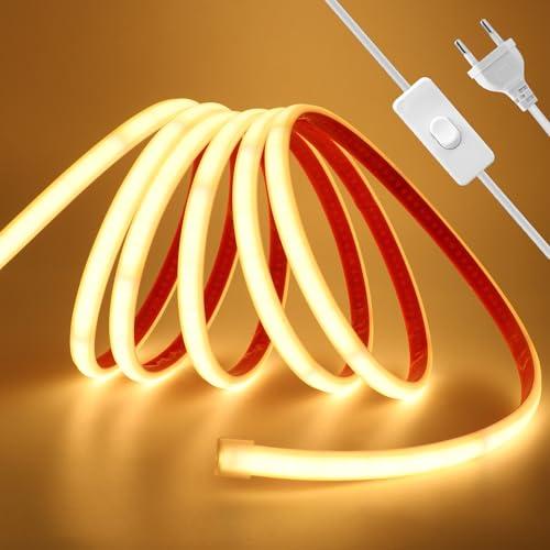 HEGEHE - Striscia LED COB 230V 3m - Bianco Caldo