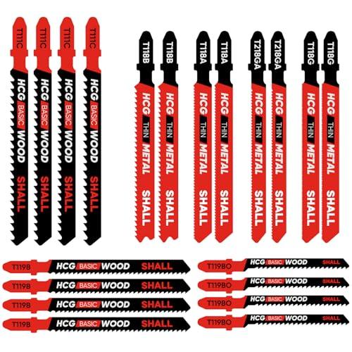 SHALL Set di Lame per Seghetto Alternativo con Attacco a T, 20 Pezzi