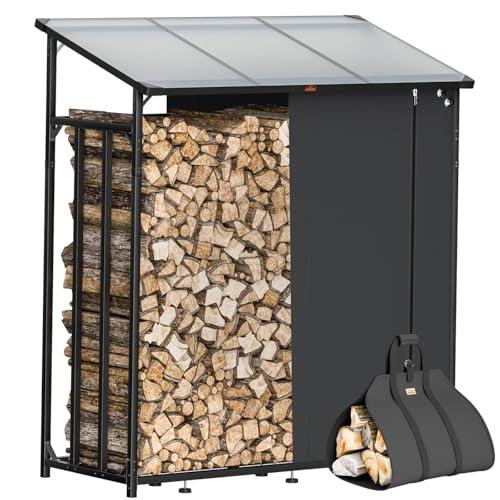 Rastrelliera per Legna da Ardere XXL con Tetto Gardebruk®: Protezione e Stoccaggio Ottimale