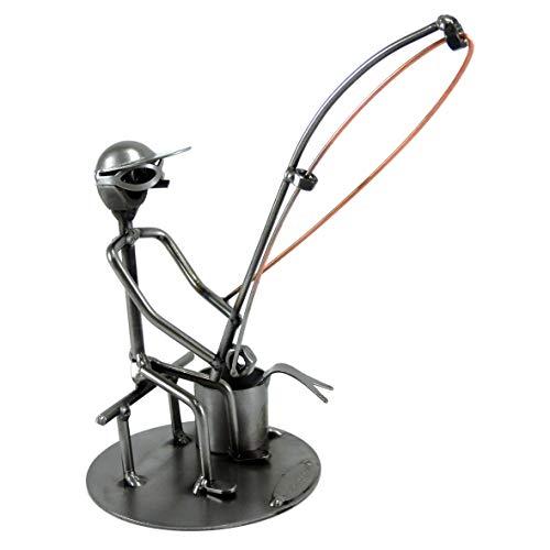 Pescatore in Metallo con Viti Bulloni Chiodi - Metal Idea - Idea Regalo Originale Artigianale