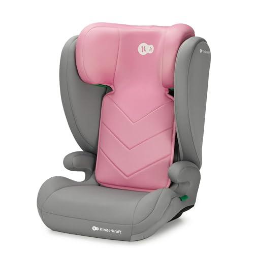 Kinderkraft I-SPARK Seggiolino auto, i-Size, Gruppo 2/3 100-150 cm, da 3,5 a 12 anni, da 15 a 36 kg, leggero (4,5 kg), cintura di sicurezza a 3 punti, Protezioni laterali, Rosa