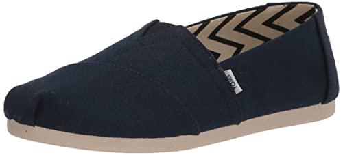 TOMS Alpargata Cotone Riciclato, Mocassino Basso Donna, Blu Marino, 39 EU