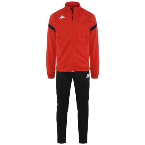 Kappa Dalcito Tuta da ginnastica, Rosso / Nero, M Unisex - Adulto