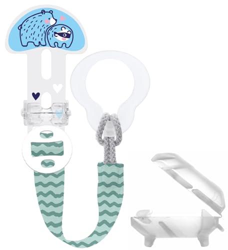 MAM It! & Cover S182 - Spilla Ciuccio e Custodia Blu