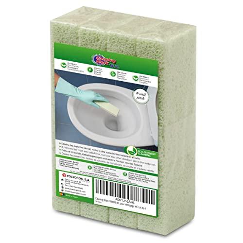 Cleaning Block Pietra di Pulizia per WC, Verde, 4 Pezzi