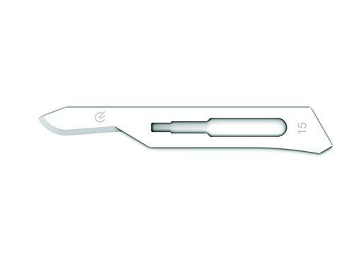 GIMA Lame in Fibra di Carbonio con Punta Arrotondata di Sicurezza, Sterili, Monouso, Misura n. 15, 100 Pezzi