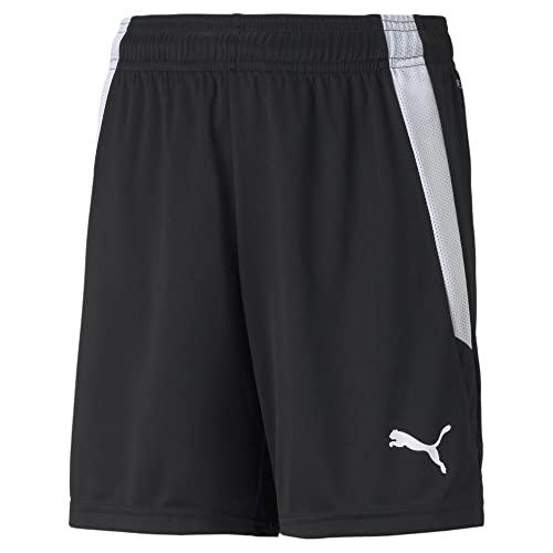Puma teamLIGA Shorts Jr, Pantaloncini Unisex Bambini, nero (Puma Black/Puma White), 128