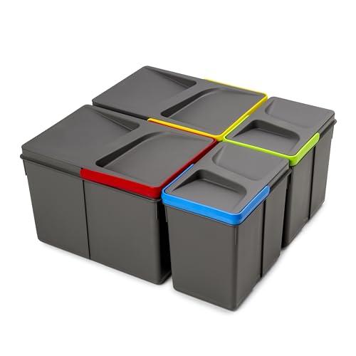 Emuca Recycle: Set di contenitori per cassetti differenziata da cucina