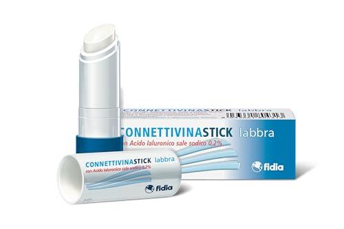 Fidia Farmaceutici ConnettivinaStick Labbra - Stick Labbra da 3g a Base di Acido Ialuronico 0,2%, per Labbra Danneggiate, Secche e Screpolate