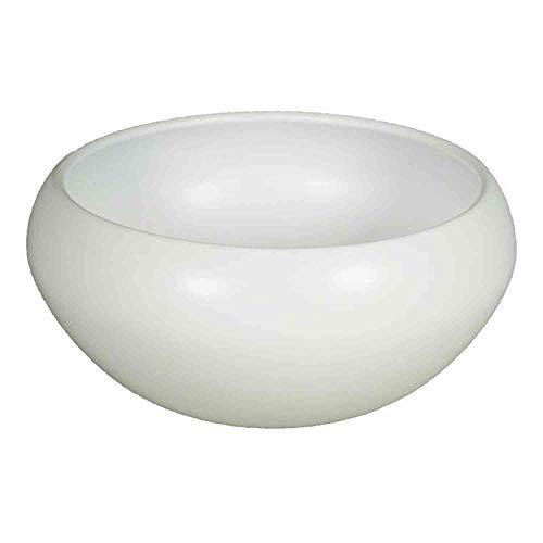 INNA-Glas Portafiori di Ceramica Bianco Opaco, 10,5cm, Ø20,5cm