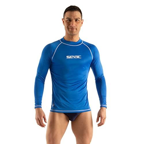 Seac T-Sun Long Man - Maglia Protettiva Rash Guard Blu Taglia L