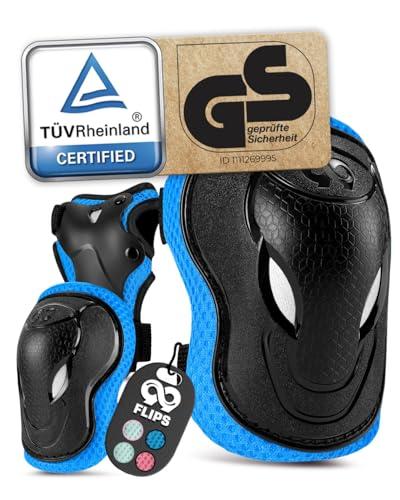 99FLIPS Set di Protezioni Pattini Bambina - GRIND XS Blu