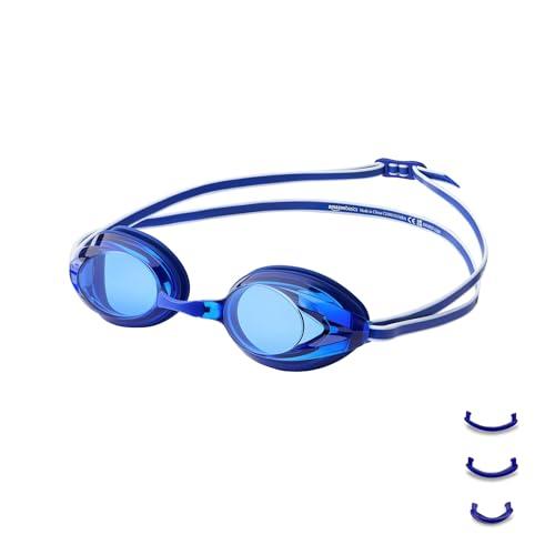 Amazon Basics Occhialini da nuoto per adulti, unisex, blu