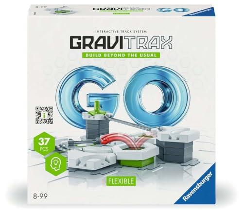 Ravensburger - GraviTrax GO Flexible Build, Starter Kit, Pista di Biglie, Gioco Interattivo ed Educativo STEM, per Bambini 8+ Anni e Adulti, Compatibile con tutti i GraviTrax, 37 Pezzi
