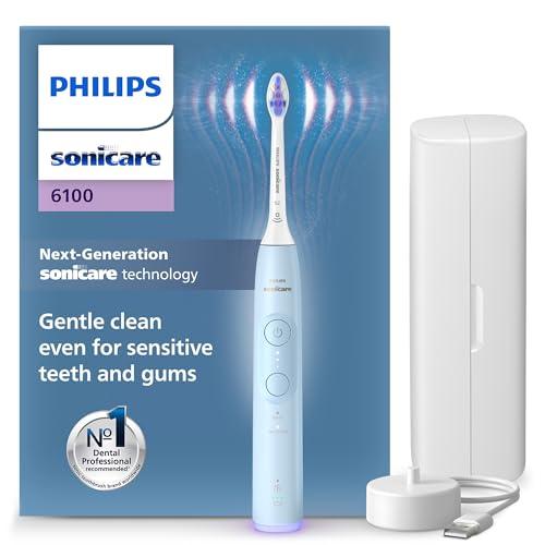 Philips Sonicare 6100 HX7406/02 Spazzolino Elettrico Sonico Azzurro