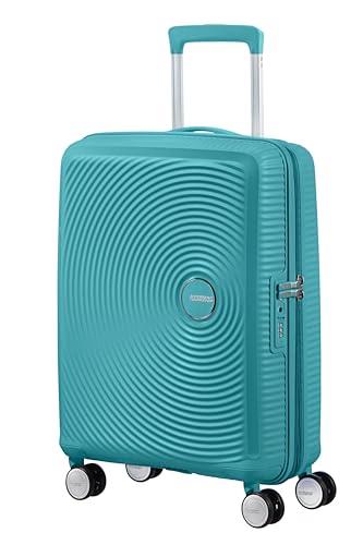 American Tourister Soundbox - Valigia a mano espandibile Spinner S, 55 cm, 41 L, Turchese (Turquoise Tonic)