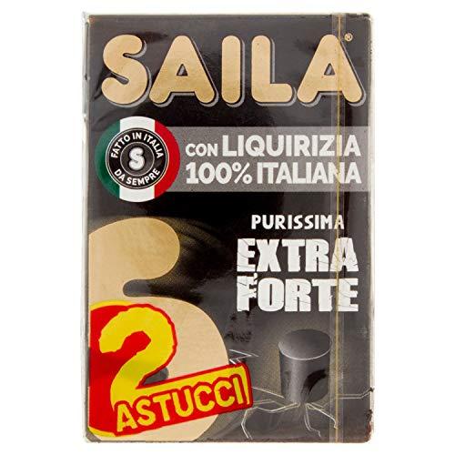 Saila Liquirizia Extra Forte Purissima 100% Italiana Senza Glutine - 2 Astucci Bipack da 72g