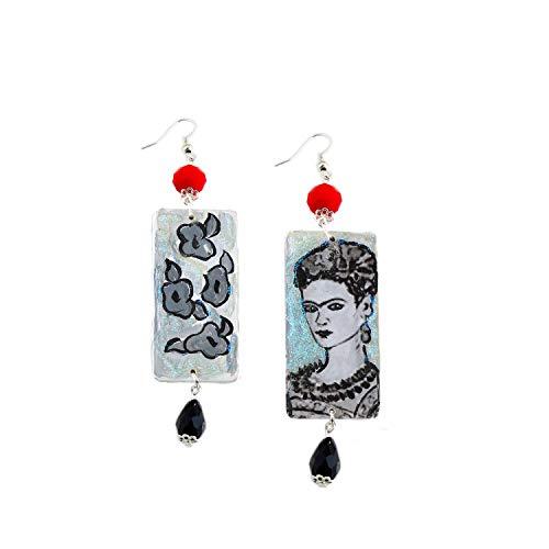 Orecchini dipinti a mano - PASSIONE PER LEI BLACK AND WHITE