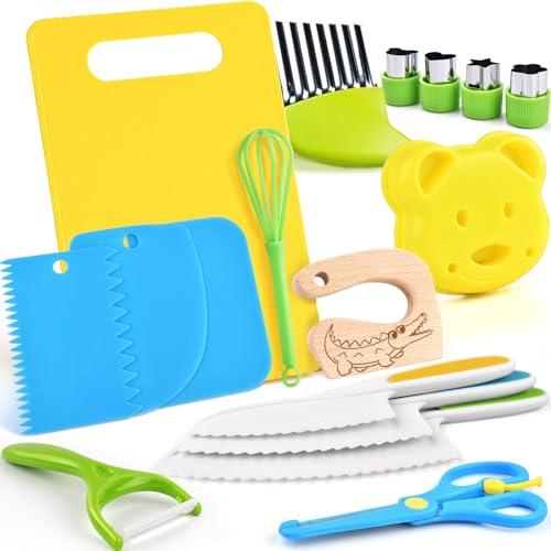 Set di Coltello da Cucina per Bambini - 17 Pezzi per Piccoli Chef