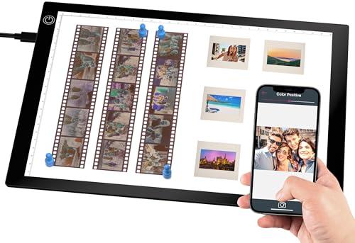 Eyesen Scanner per Diapositive Portatile con Pannello LED Dimmerabile