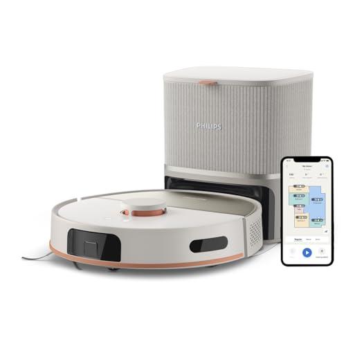 Philips HomeRun Serie 5000 XU5100/20 - Robot Aspirapolvere e Lavapavimenti con Auto-Svuotamento