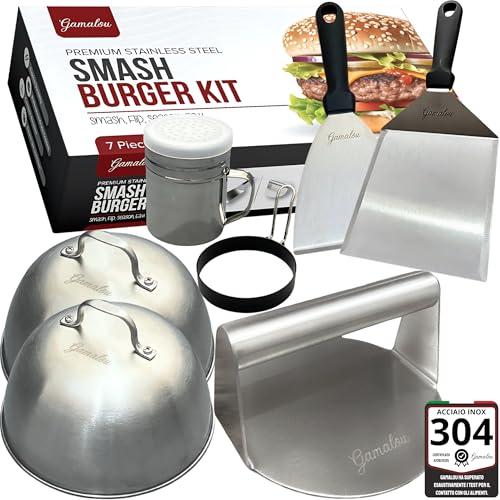 Gamalou® Kit Professionale Smash Burger in Acciaio Inox