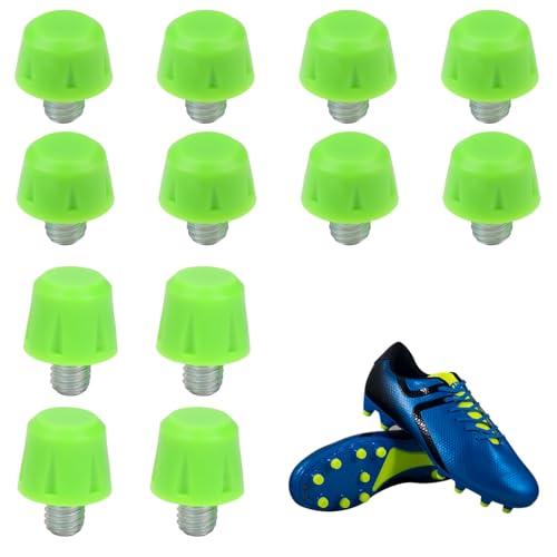 12 Pezzi Tacchetti Plastica Calcio M6, Studs Unisex Adulto, Tacchetti Sostitutivi, per Giocatori di Calcio, Ragazzi,8/11mm,Verde per Adidas