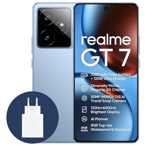 realme GT7 5G Blu (12+256GB) - Batteria 7000mAh, Ricarica 120W, Display 120Hz