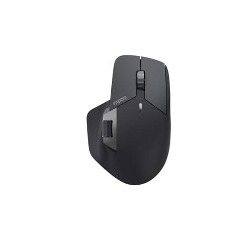 Rapoo MT760L Mouse Wireless Multi-Mode Ergonomico Grigio Nero