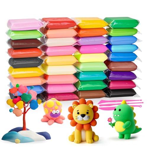 Set 36 Colori Plastilina Modellabile Air Dry Clay per Bambini