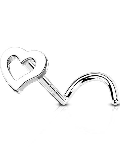 OUFER Piercing Naso Cuore Argento 925