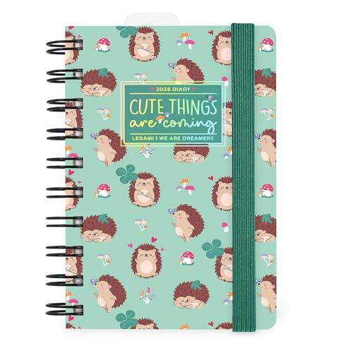 Legami - Agenda Giornaliera Spiralata Small 2026, Hedgehog