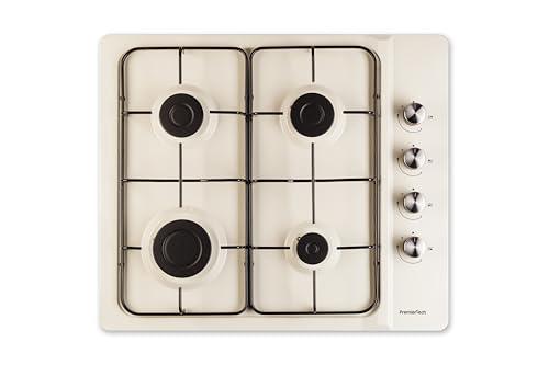 PremierTech Piano Cottura a Gas 4 Fuochi Smaltato Crema