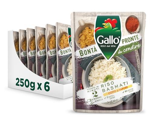 Riso Gallo Bontà Pronte Riso Basmati - 6 Confezioni da 250g