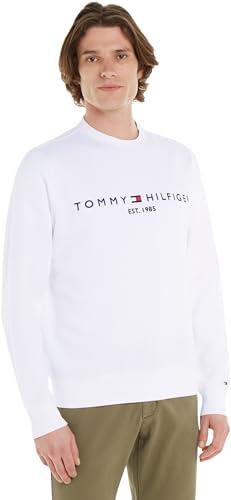 Tommy Hilfiger Felpa Uomo Logo Bianco