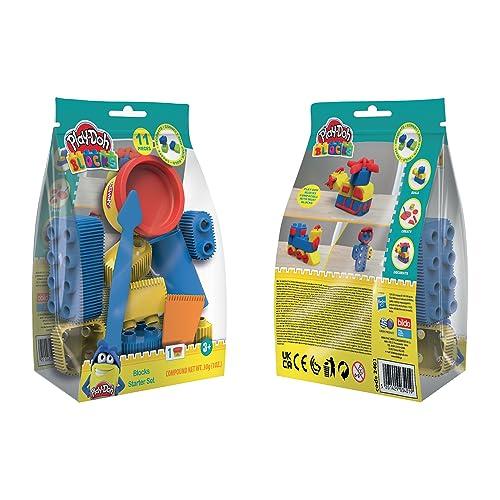 Grandi Giochi Play Doh Blocks, Set Base 11 Pezzi con Costruzioni e Pasta da Modellare, Pld05000