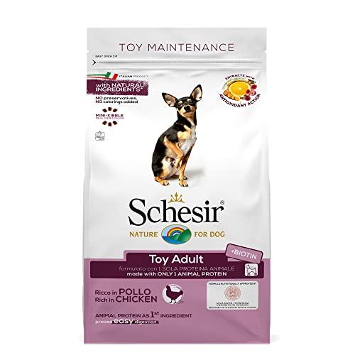 Schesir Dry Adult Toy Pollo - Alimento Completo per Cani di Taglia Mini