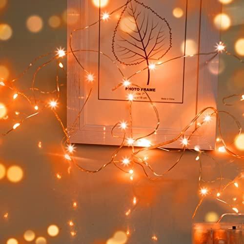 cshare Led Stringa Luci a Batteria, Led Ghirlanda Catena Lucine Fata Filo di Rame Argentato Impermeabile Decorative per Interni e Esterni,Feste,Giardino,Natale,Matrimoni,Stanza