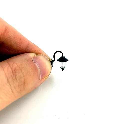 Lampione in rame nero per presepi e diorami con microlampada LED