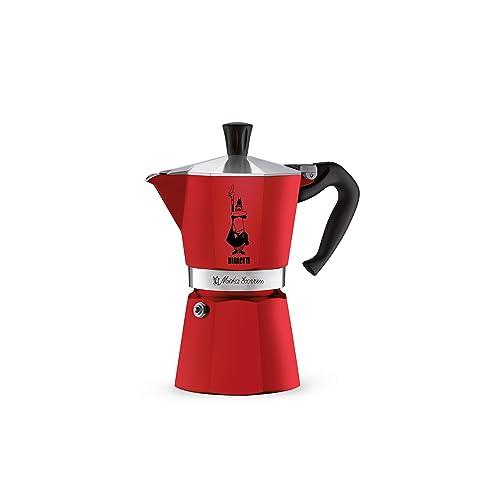 Bialetti Moka Express Color, 6 Tazze, Rosso