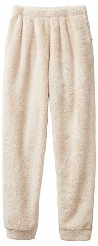 United Colors of Benetton Pantalone Jogger in Pelliccia Sintetica Beige