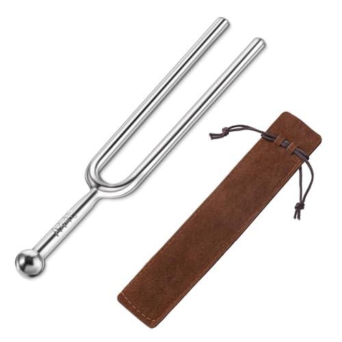 EUYKQNOI 1 Pezzi diapason,A440 Hz Diapason in Acciaio Inox,inossidabile Diapason Standard,per Strumenti Musicali Standard Chitarra Violino Dispositivo Sintonizzatore(argento)