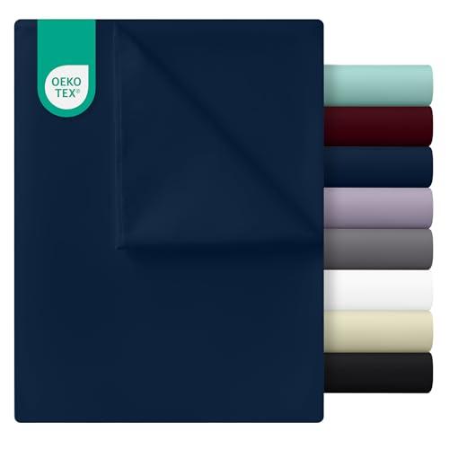 Utopia Bedding - Lenzuolo piano matrimoniale blu navy