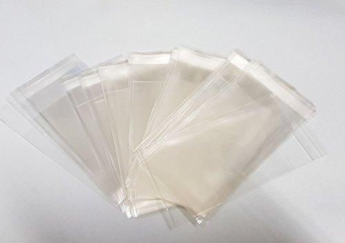 100 Bustine Trasparenti per Confetti 6x10 cm con Chiusura Adesiva