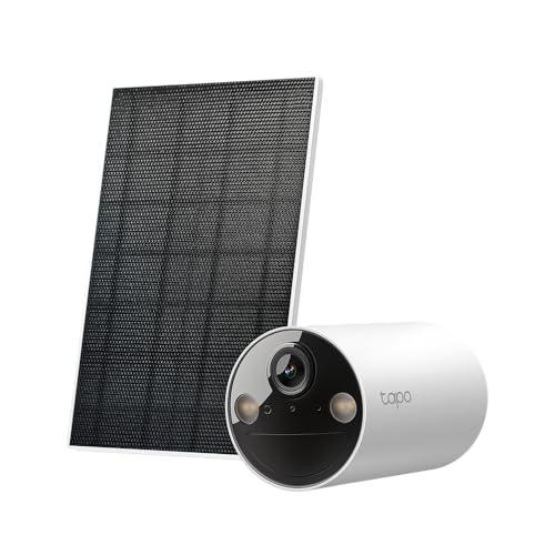 TP-Link Tapo C410 KIT 2K 3MP Visione notturna a colori ricaricabile IP65 Certificato locale/nuvola Archiviazione ad angolo di 110° Pannello solare incluso Batteria wireless Kit telecamera di sicurezza