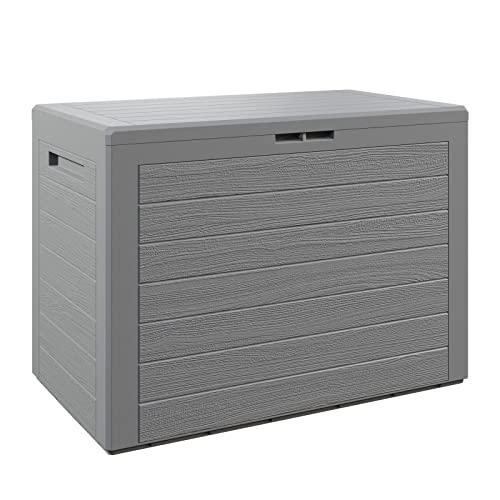 Casaria Baule da Giardino Lille 190L Effetto Legno - Organizer Impermeabile per Esterni