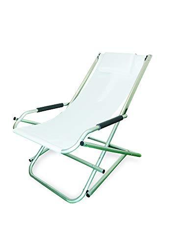 Sdraio Basculante Elba Garden Friend in Alluminio Bianco