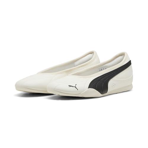 PUMA Puma Catch Soleil Ballerina, Scarpe da Ginnastica Donna, Warm White-Puma Black, 42 EU