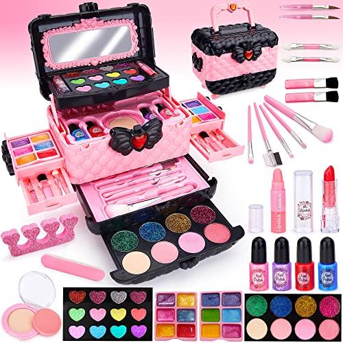Chennyfun Set di Trucco per Bambini 53 Pezzi, Lavabile e Atossico
